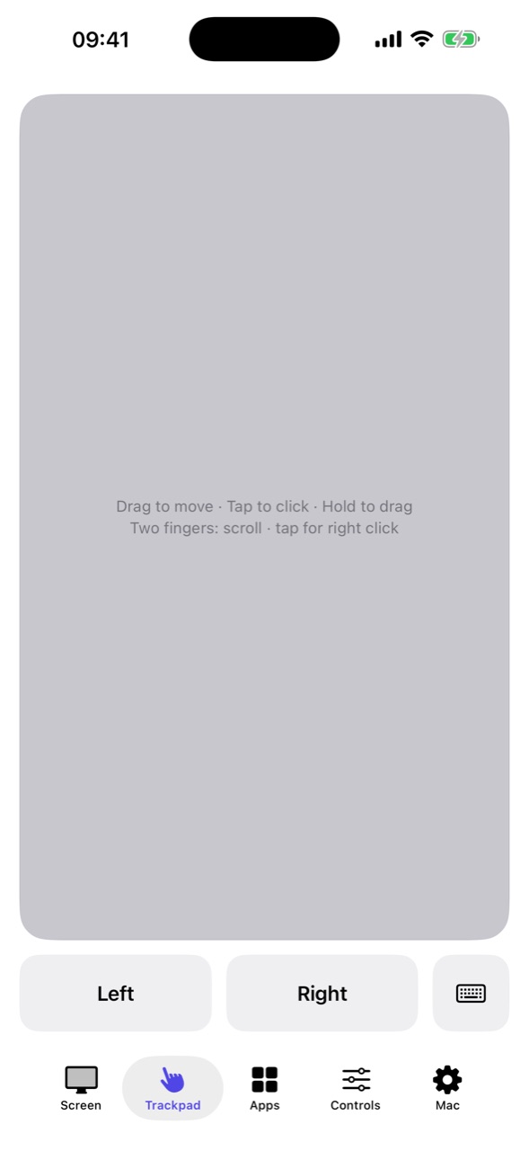 Full-screen trackpad on the iPhone