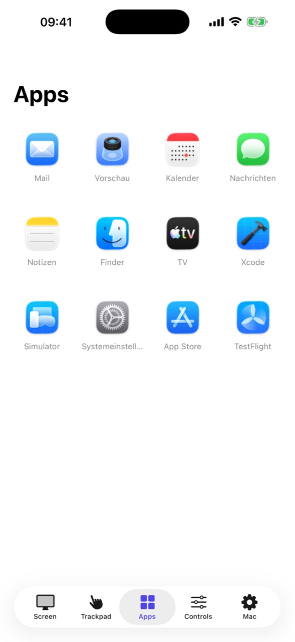 The Mac's open apps on the iPhone, switch with one tap